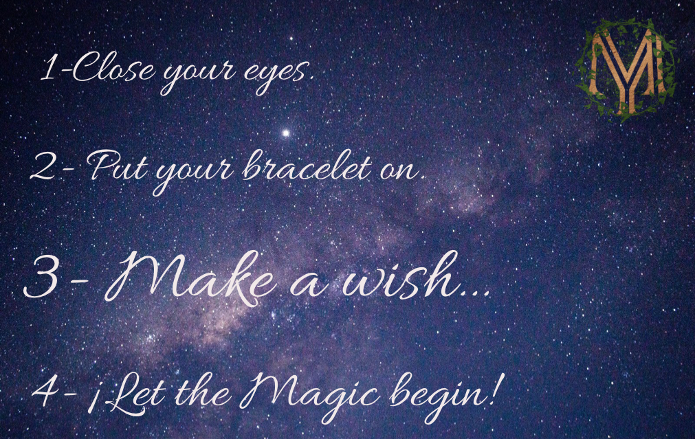 Pulsera PIDE UN DESEO/ Bracelet MAKE A WISH.Con turquesa blanca facetada.
